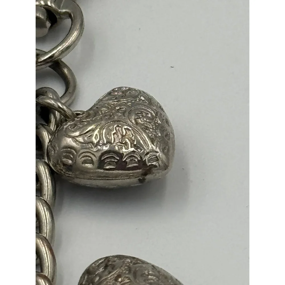 Kathy Van‎ Zeeland Silver Tone Heart Bag Charm Keychain Clear Faceted Hearts Y2K